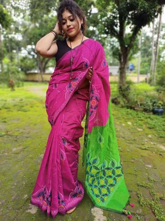 Cotton silk print saree uploaded by business on 6/4/2021