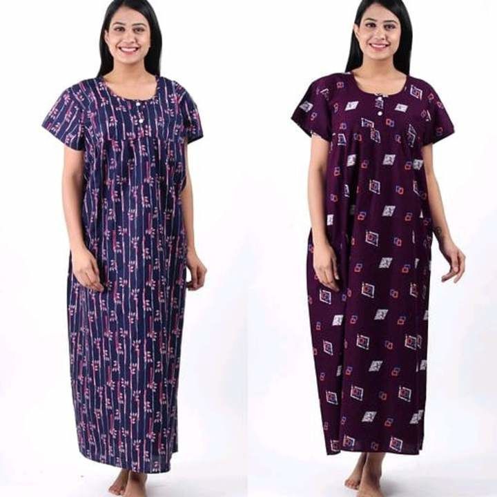 Women cotton night gown uploaded by business on 6/4/2021