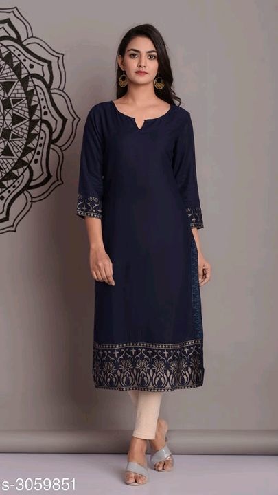 Women printed rayon kurtis [FREE HOME DELIVERY] uploaded by UNIQUE FASHION on 6/4/2021