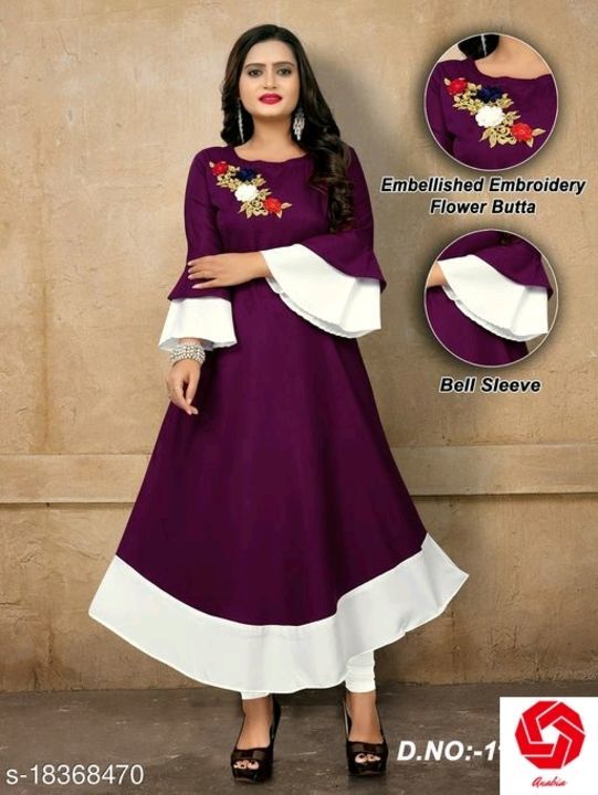 Catalog Name:*Jivika Pretty Kurtis*
Fabric: Rayon
Sleeve Length: Three-Quarter Sleeves
Pattern: Embr uploaded by Taj shop on 6/4/2021