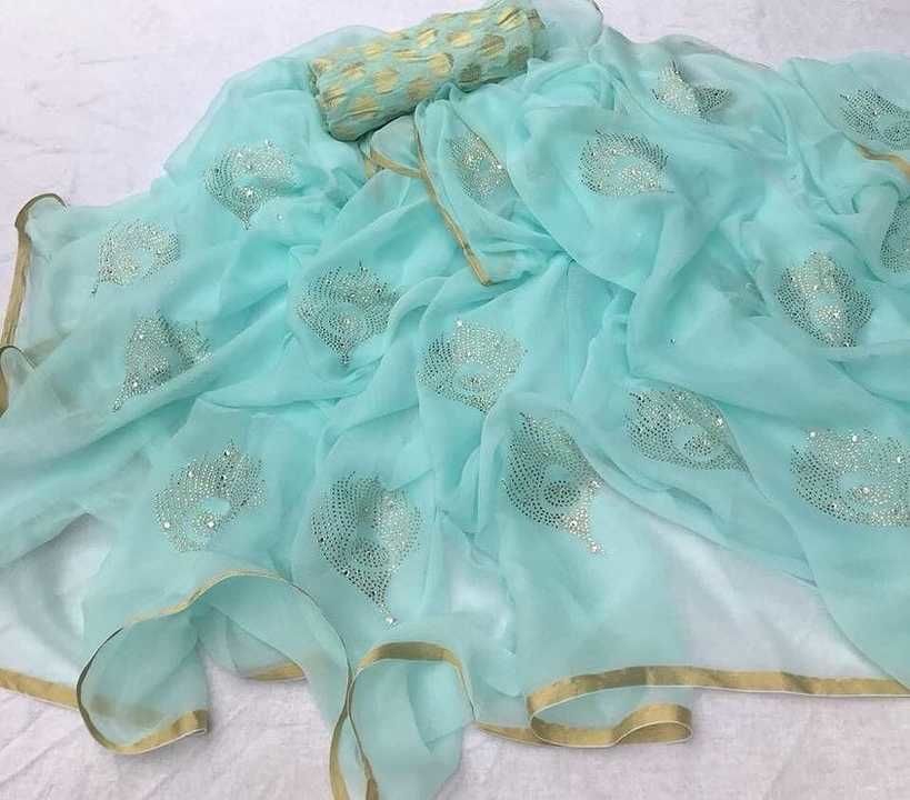 Chiffon saree uploaded by A1 collection07 on 6/4/2021