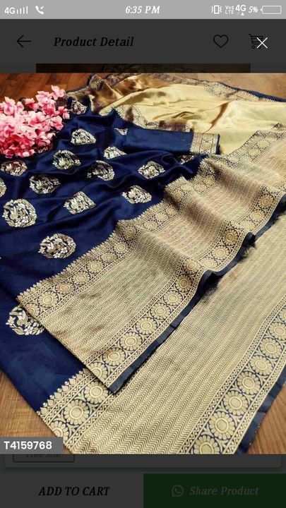 Pathani sari uploaded by Branded produts all items on 6/4/2021