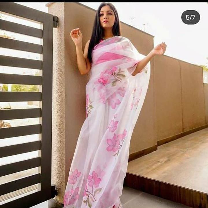 🎗*Description*🎗
Looking some one for this same colour beautiful  Saree on premium Organza  fabric  uploaded by business on 8/10/2020