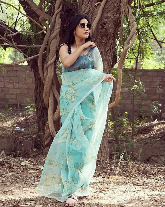 🎗*Description*🎗
Looking some one for this same colour beautiful  Saree on premium Organza  fabric  uploaded by business on 8/10/2020