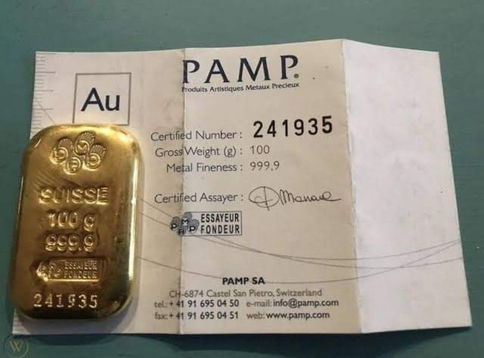 PAMP GOLD BARS  uploaded by business on 6/5/2021