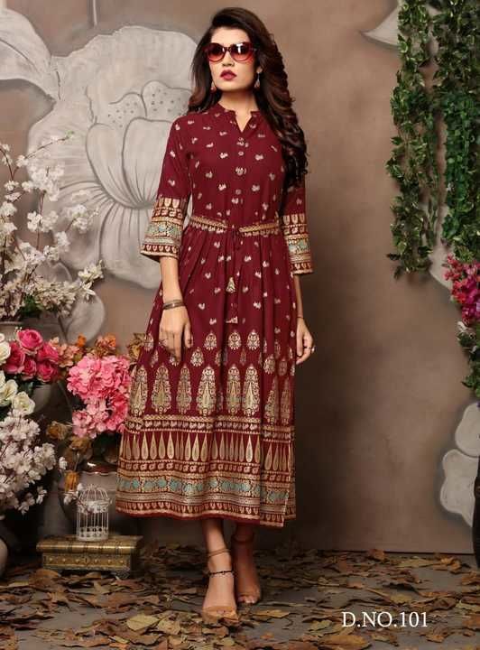 Heavy Rayon plain and Print kurti uploaded by SPOKO Collection on 6/5/2021