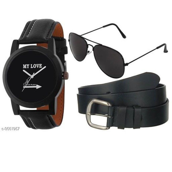 Gorgeous Trendy Men's Watches & Belt & Sunglass Combo uploaded by business on 6/5/2021
