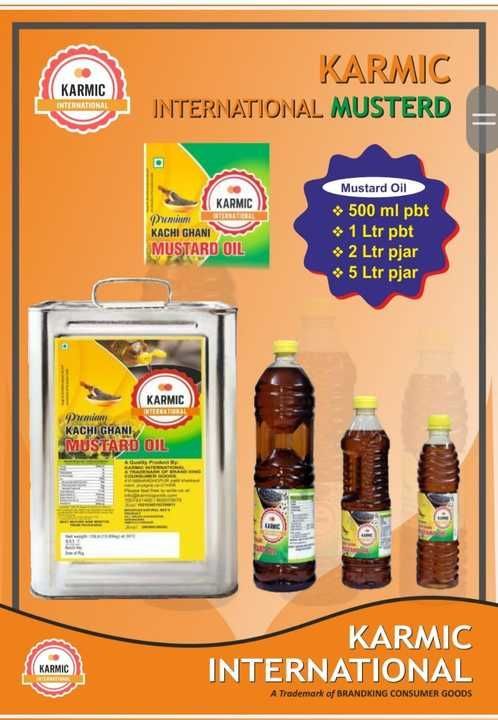 Kacchi ghani mustard oil uploaded by KARMIC INTERNATIONAL on 6/5/2021