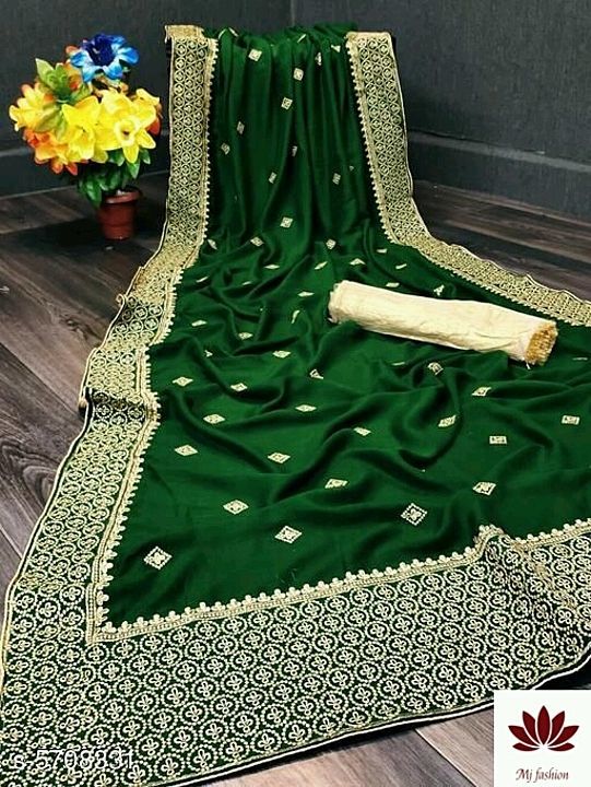 Trendy Women's Sarees

Saree Fabric: Vichitra Silk
Blouse: Separate Blouse Piece
Blouse Fabric: Bang uploaded by business on 8/10/2020