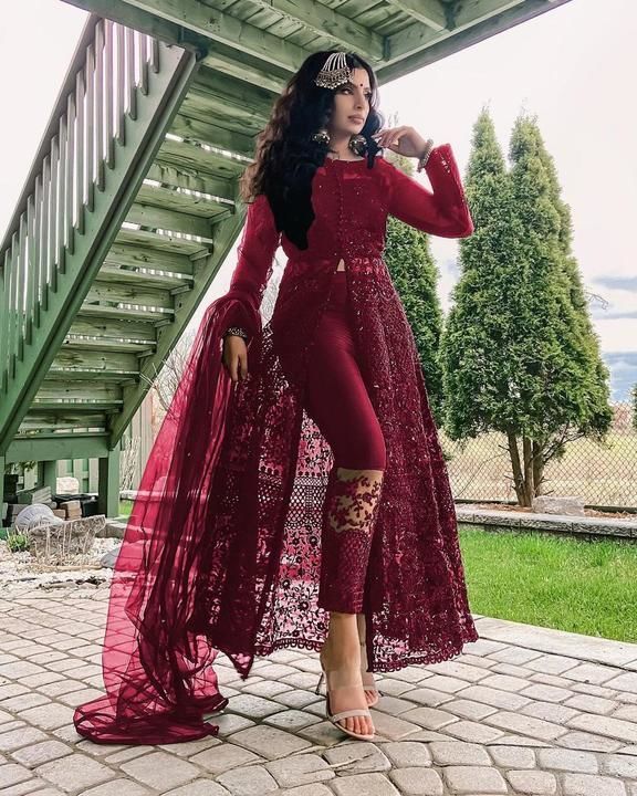 Embroidered Women party WEAR SUIT with dupatta  uploaded by business on 6/5/2021