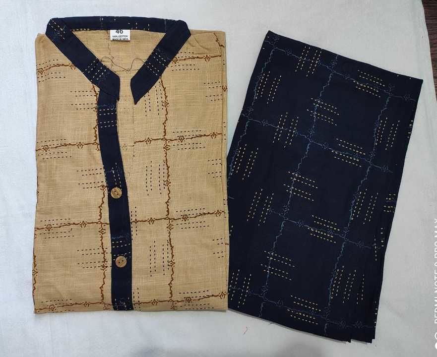 Cotton Kurti with pant  uploaded by business on 6/5/2021