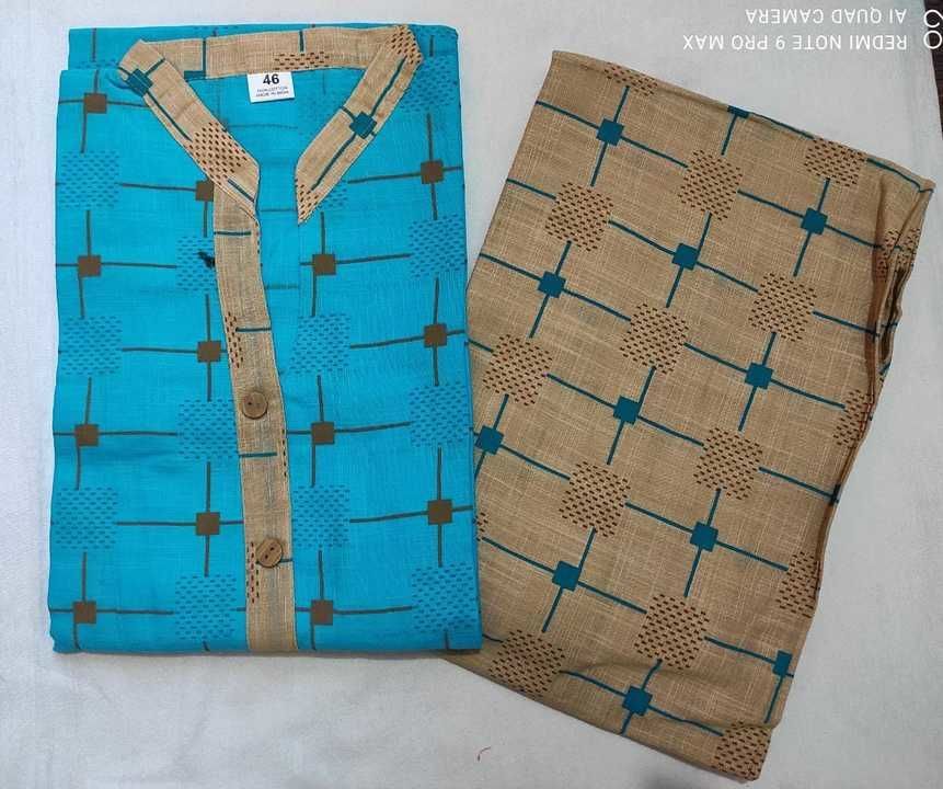 Cotton Kurti with pant  uploaded by Vini Creation on 6/5/2021