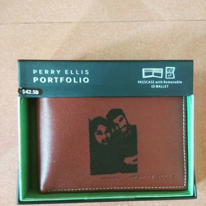 Perry Ellis Branded wallet uploaded by SanthiGifts and pencil carvings on 6/5/2021