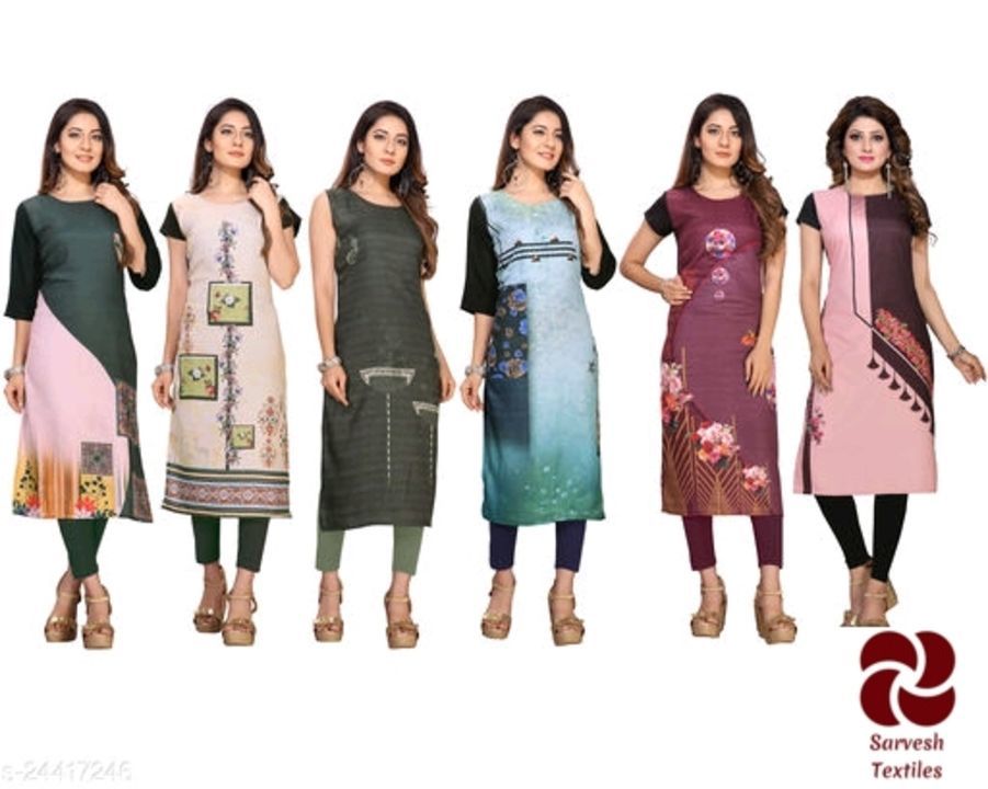 Combo 6 kurti uploaded by Sarvesh Textiles on 6/5/2021