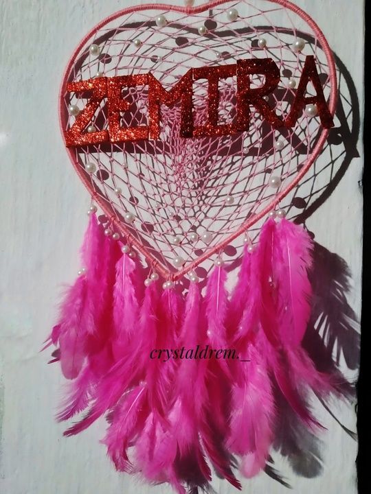 Name print heart shape Dreamcatcher uploaded by business on 6/6/2021