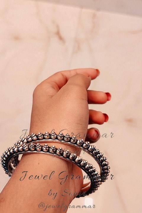 Traditional oxidised silver bangles uploaded by Sonir on 6/6/2021