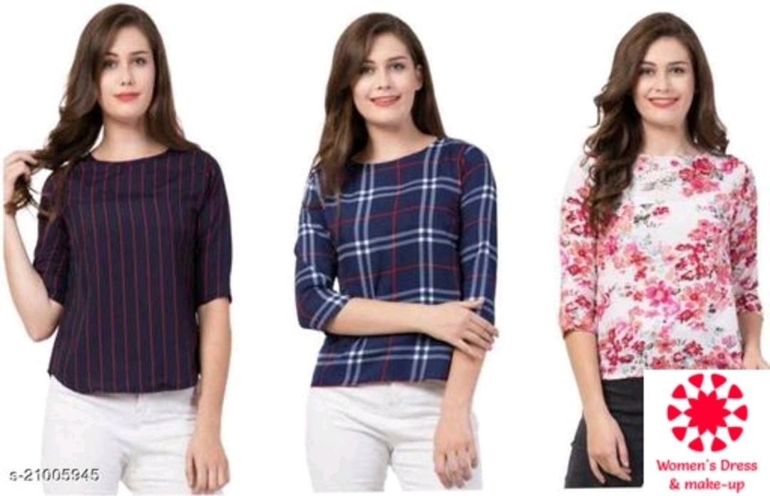 Fashionable top combo pack of 3  uploaded by business on 6/6/2021