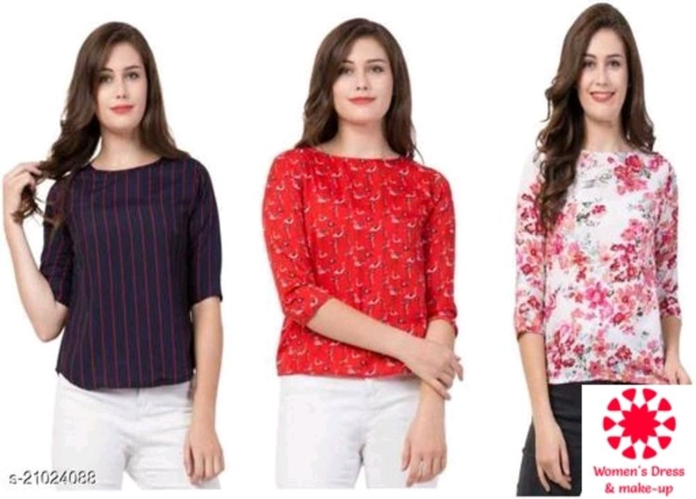 Fashionable top combo pack of 3  uploaded by business on 6/6/2021