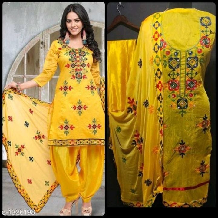 :*Vaidya Aari Work Chanderi Cotton Suits Vol 1 uploaded by Online Digital Shop on 6/6/2021