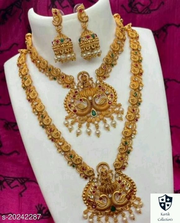 Glitring jewellry set uploaded by Kartik collection's on 6/6/2021