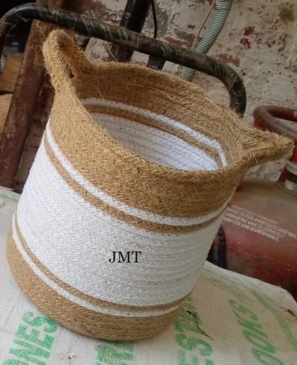 3 piece set of jute and cotton baskets uploaded by Paras creations on 6/6/2021