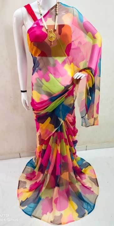 Post image New collection of saaree 
my contact no. is 9644418724 for booking
best Georgett fabric