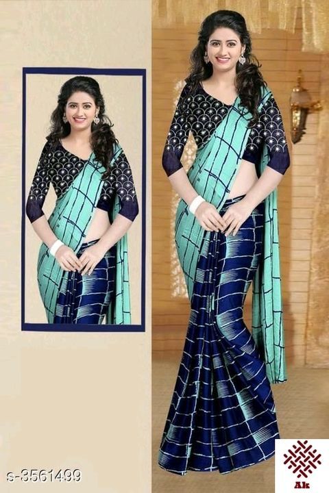 Catalog Name:*Checked Half and half Chiffon Sarees*
Saree Fabric: Chiffon
Blouse: Product Dependent
 uploaded by business on 6/7/2021