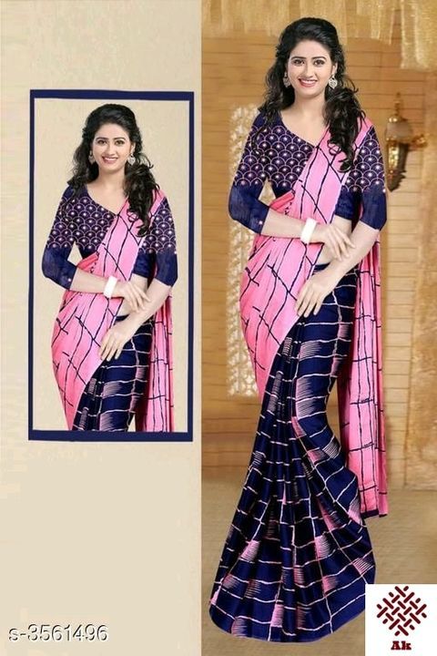 Catalog Name:*Checked Half and half Chiffon Sarees*
Saree Fabric: Chiffon
Blouse: Product Dependent
 uploaded by business on 6/7/2021