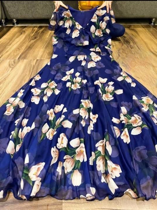 K Georgette Gown uploaded by business on 6/7/2021