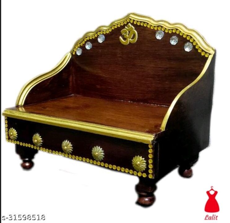Multi Color Wooden Sihasan God seat Royal look floor temple uploaded by business on 6/7/2021