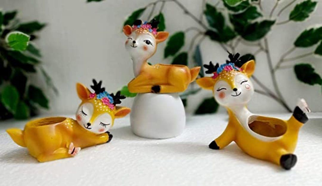 Cute deer planter set of 3 uploaded by business on 6/7/2021