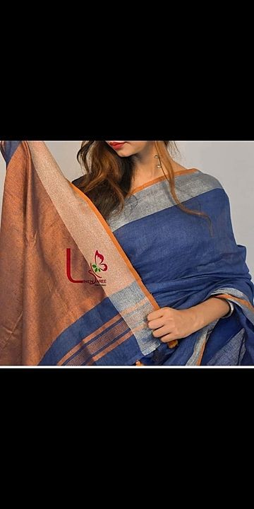 Linen saree uploaded by business on 8/11/2020