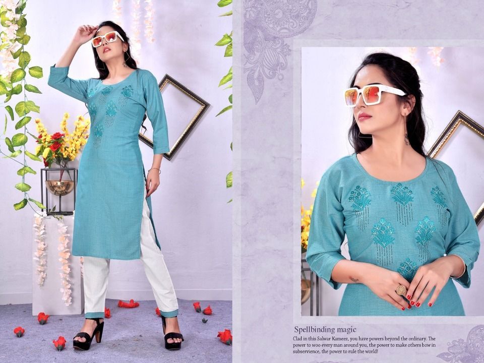 Kurti with pant uploaded by business on 6/7/2021