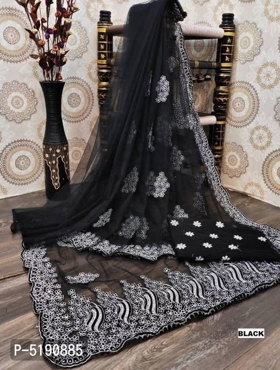 Black Saree for women  uploaded by business on 6/7/2021