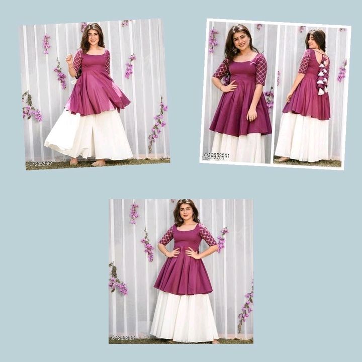 Fancy Kutti with Palazzo uploaded by Style Zone on 6/7/2021