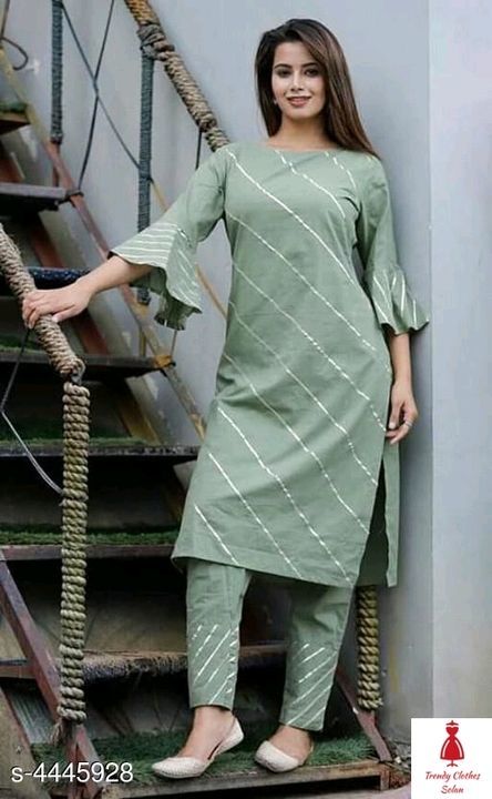 Women's Printed Rayon Kurta Set with Pants uploaded by business on 6/8/2021