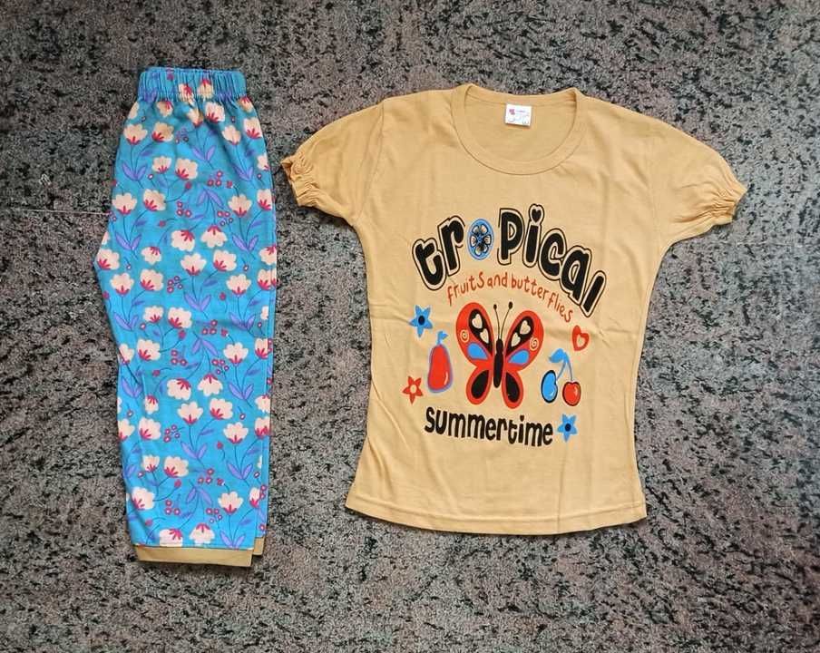 Product image with price: Rs. 120, ID: girls-t-shirt-pant-set-5aae4404