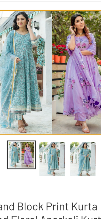 Post image I want 20 Pieces of Women anarkali suit set.
Below are some sample images of what I want.