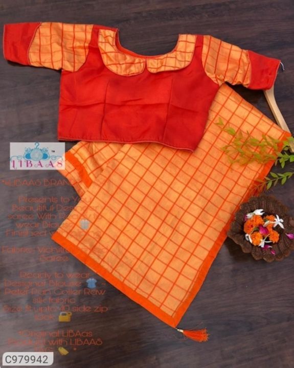 *Catalog Name:* Fabulous Vichitra Silk Checks Printed Sarees

 uploaded by business on 6/8/2021