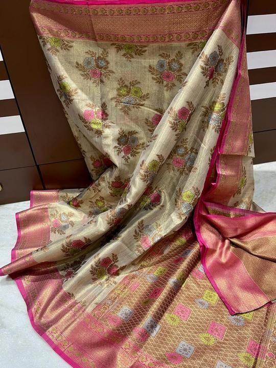 Bnarasi soft tissue saree uploaded by PC COLLECTIONS on 6/8/2021