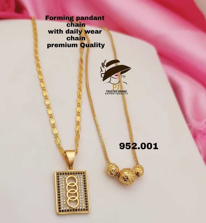 *Rs...399+$*
1 gram forming Quality
Pandant chain
With 
Daily wear chain uploaded by Naari Collection on 6/9/2021