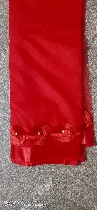 Net saree uploaded by business on 8/11/2020