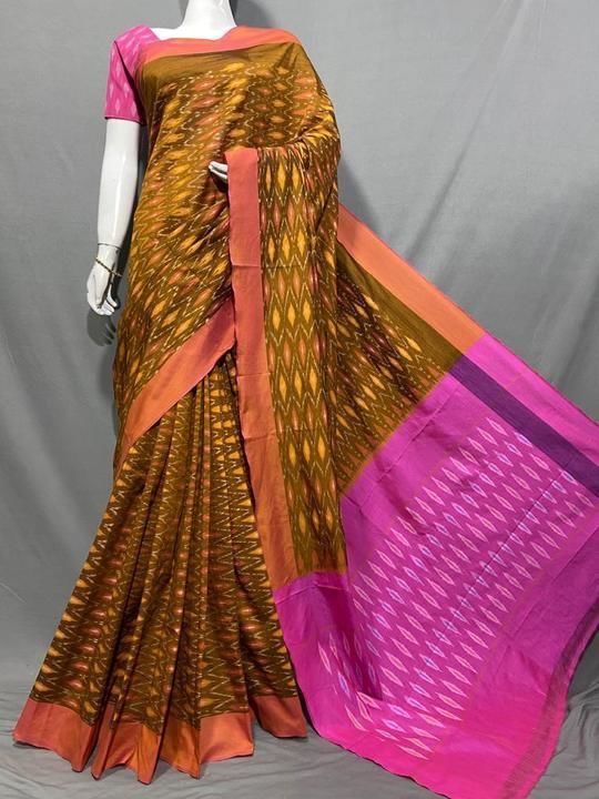 Ikat cotton sarees uploaded by business on 6/9/2021