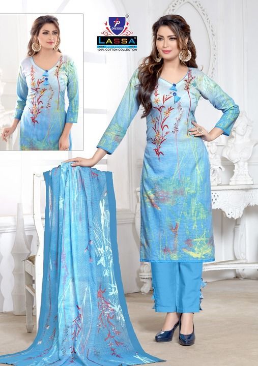 KARACHI STYLE COTTON DRESS uploaded by Kavya textile on 6/9/2021