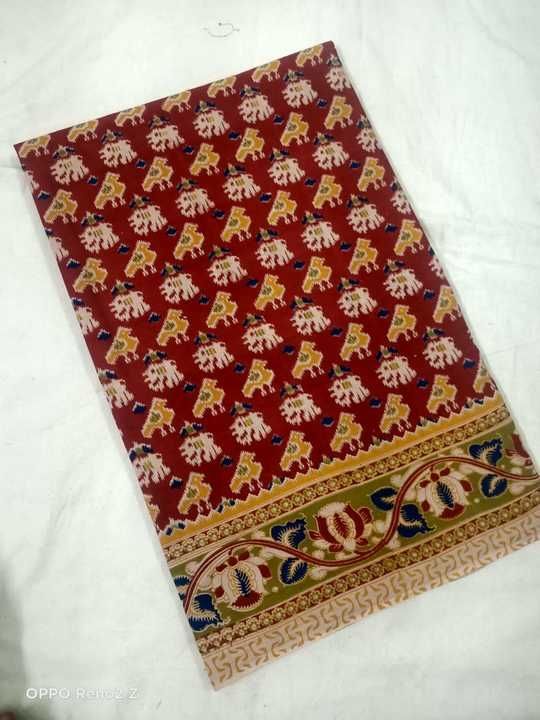 Kalamkari cotton saree uploaded by business on 6/9/2021