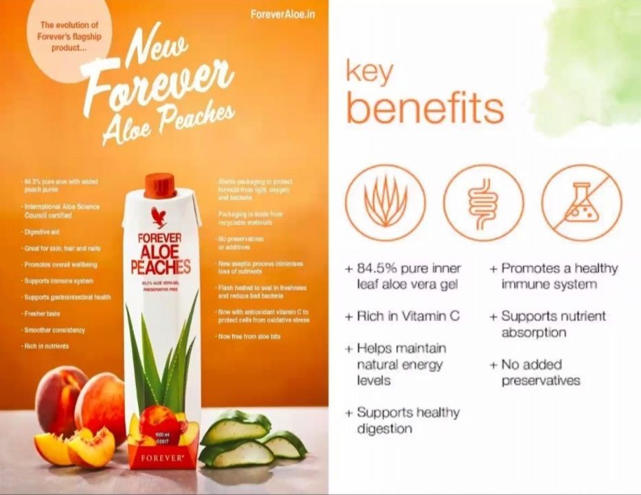 Aloe Peaches 1 ltr uploaded by Forever living products  on 6/9/2021