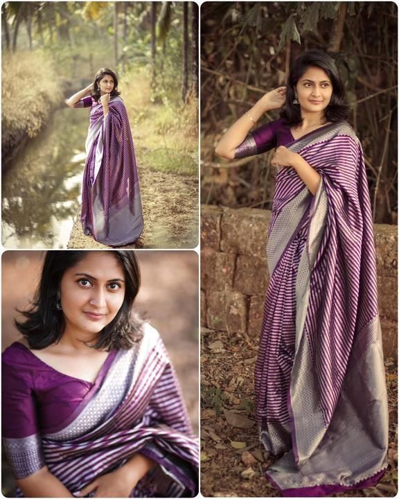 Sari, DARK ORCHID Colour  Silk with SPARKLE SILVER JARI ALLOVER & Rich Pallu Saree. uploaded by business on 6/9/2021