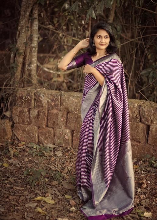 Sari, DARK ORCHID Colour  Silk with SPARKLE SILVER JARI ALLOVER & Rich Pallu Saree. uploaded by SELLSLUX on 6/9/2021