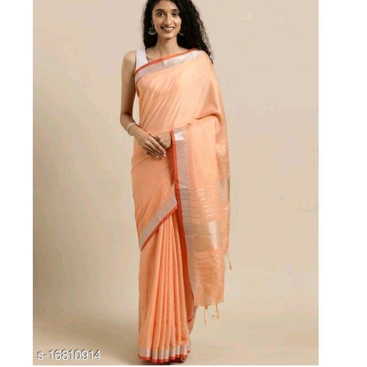 Linen saree uploaded by business on 6/9/2021