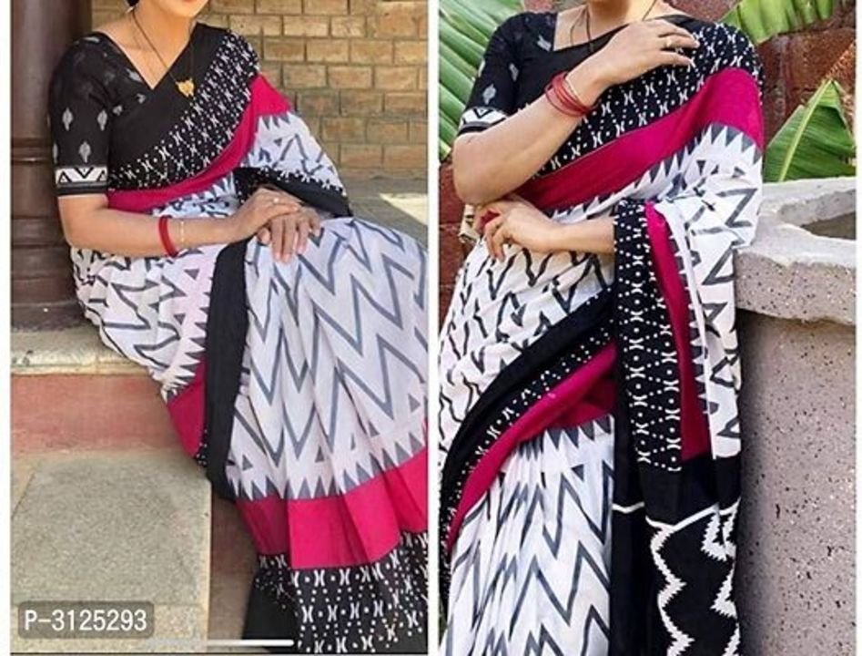 Product image with price: Rs. 899, ID: ikkat-print-soft-cotton-mulmul-sarees-bd220dd6
